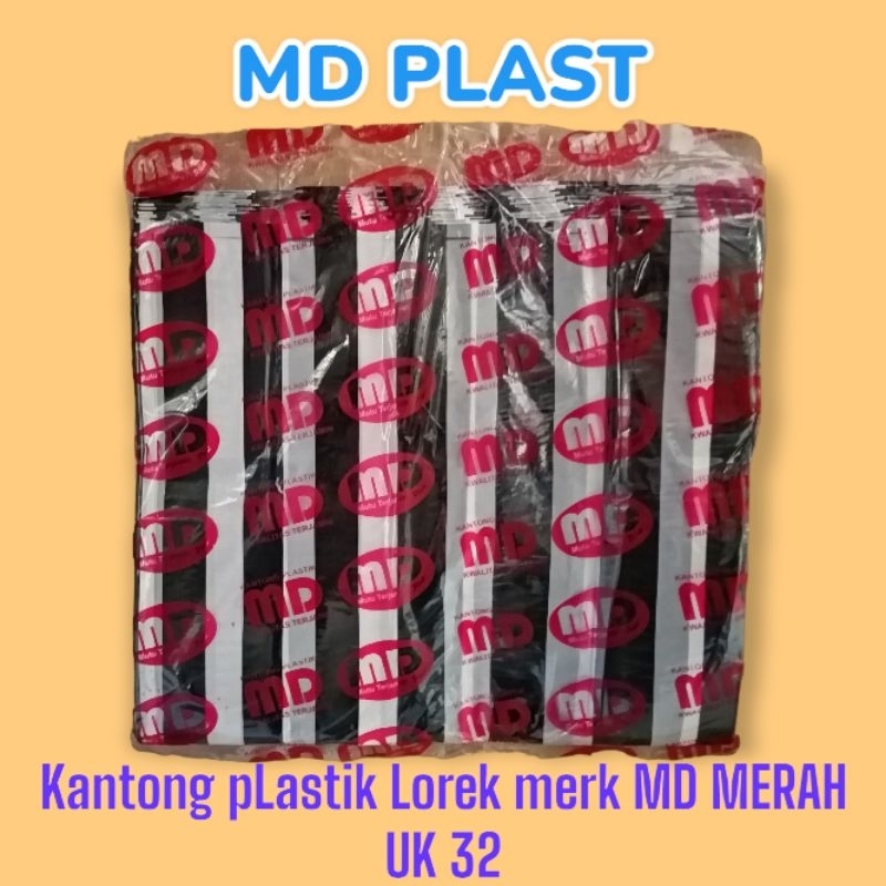kantong plastik lorek  Cap MD sablon merah