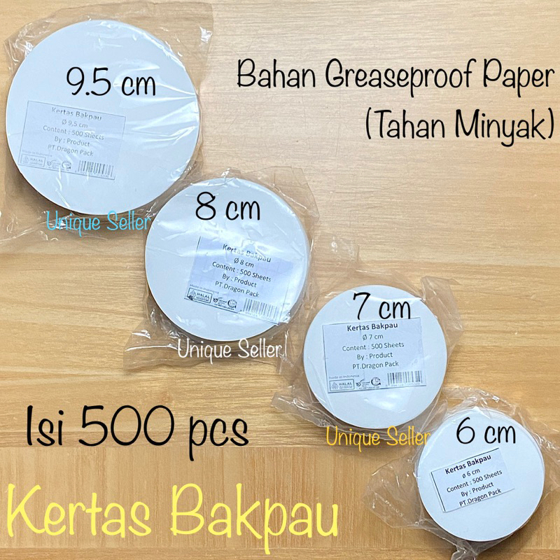 Kertas Bakpau 9.5cm 8cm 7cm 6cm isi 500 Tahan Minyak / Alas Bakpau 9.5 8 7 6 cm / Kertas Alas Bakpau Donat Putih / Kertas Bulat Putih Round 9.5 8 7 6 cm / Kertas Alas Kue Donat Putih / Kertas Bakpao 9.5cm 8cm 7cm 6cm