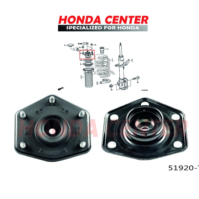 original honda,support suport mounting shock absorber shockbreker honda crv RM gen4 2016 2017 51920-T1G