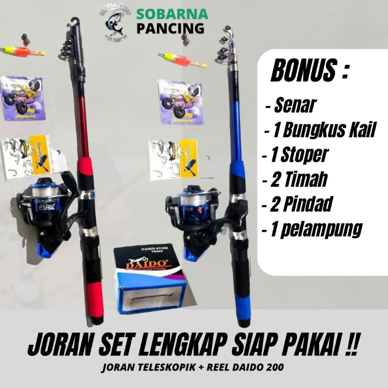 Jual Pancing Set Murah Siap Pakai Joran Teleskopik Panjang Cm Shopee Indonesia