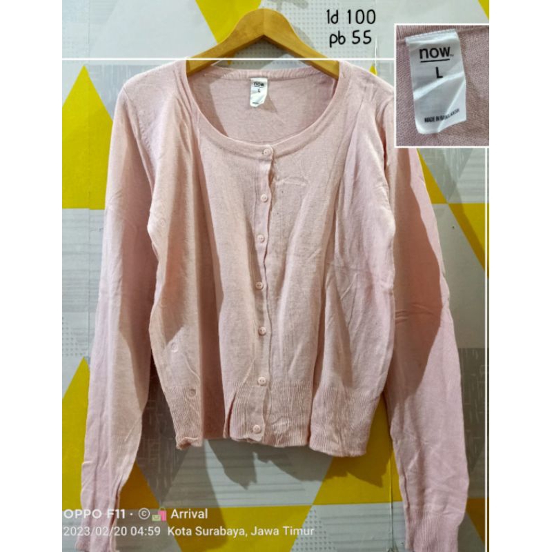 (PRELOVED) Preloved cardigan rajut jaring new uniqlo zara
