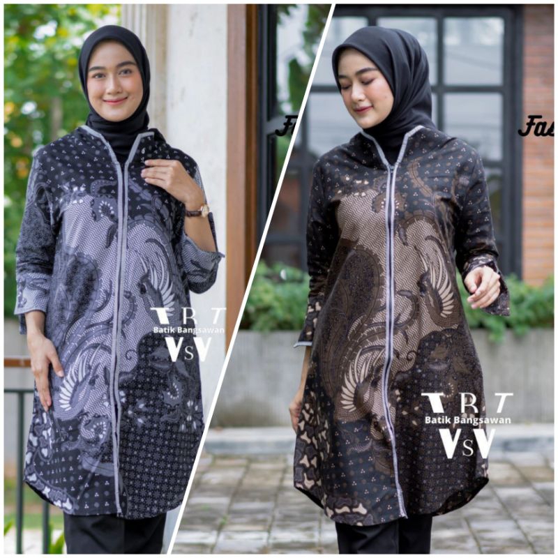 Tunik Batik Wanita Modern Dress Batik Wanita Jumbo