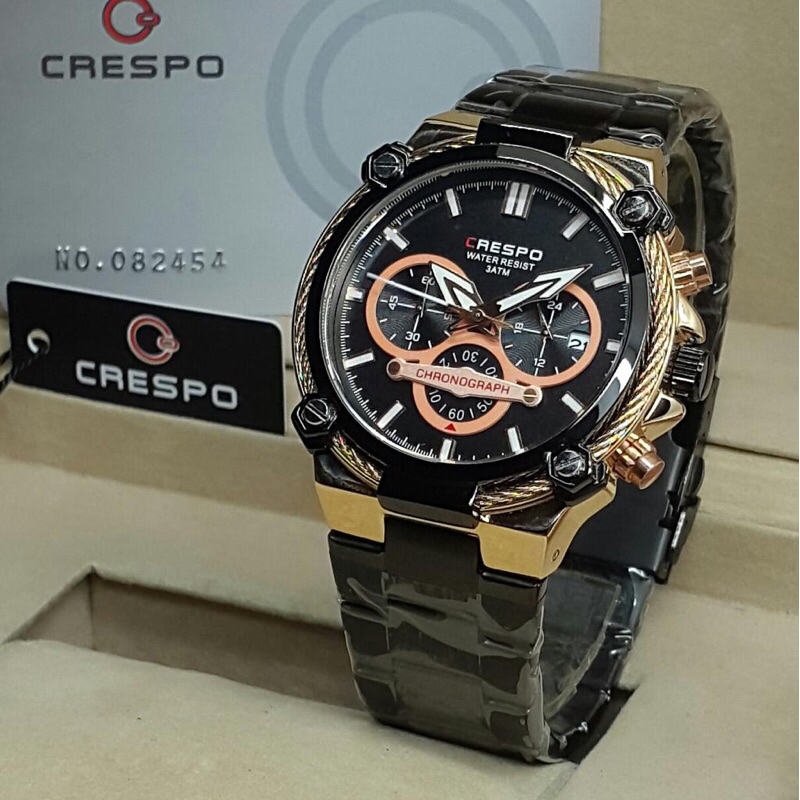 jam tangan chrono active crespo C5024 water resistand