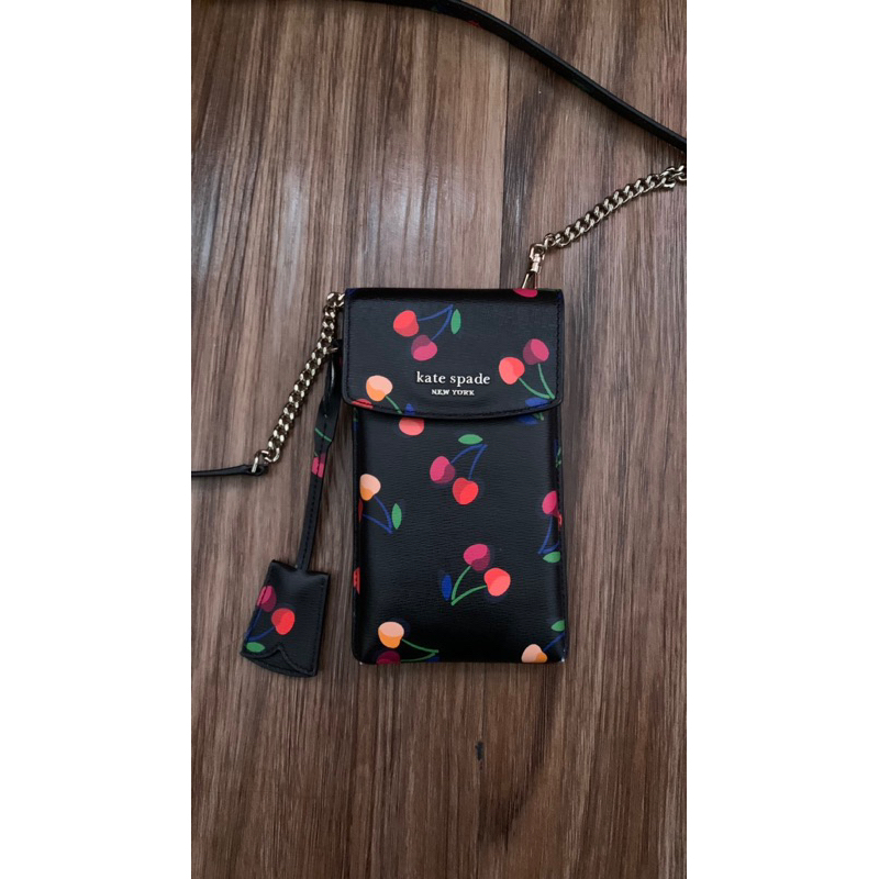 Kate Spade cherries north south phone crossbody