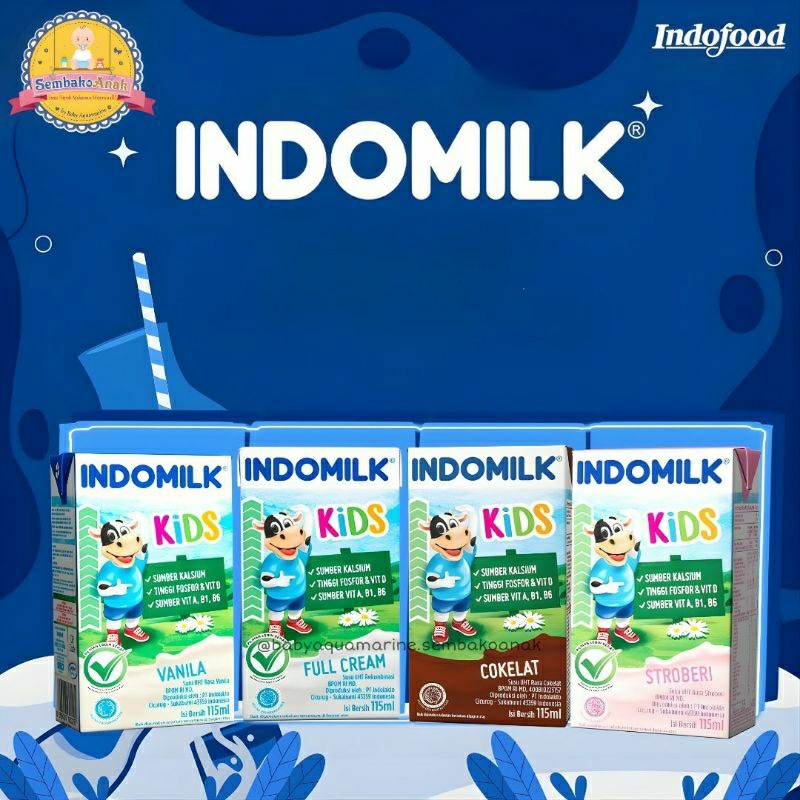 

***NEW***Susu Cair Botol Indomilk 190ml dan kotak 115 ml jual satuan