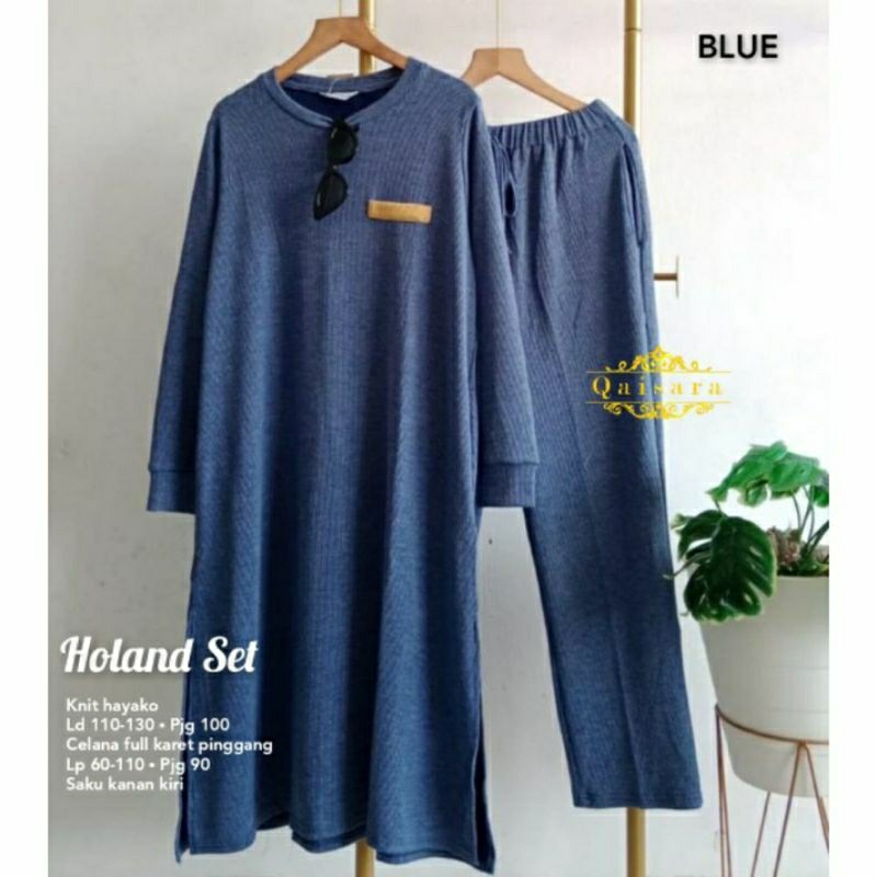 Baju setelan wanita holand set by qaisara