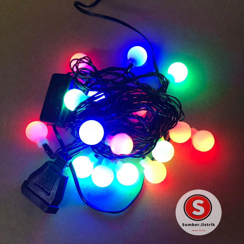 lampu tumblr bola Krystal bintang hati /lampu natal led /tumblr light/ tumblr led warna warni