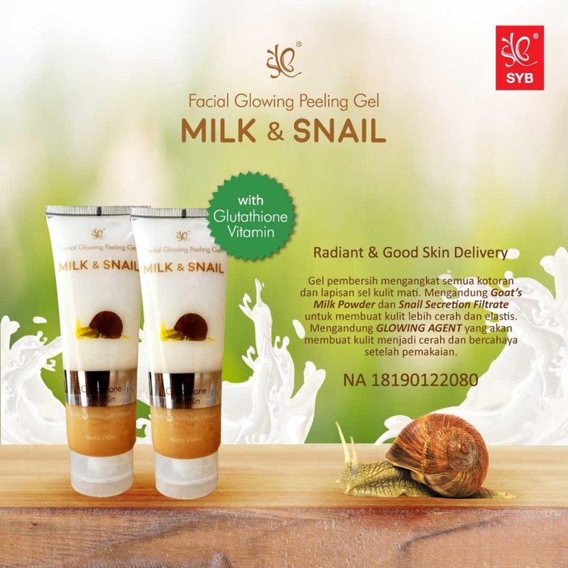 SYB MILK & SNAIL FACIAL GLOWING PEELING GEL/GEL PERONTOK DAKI