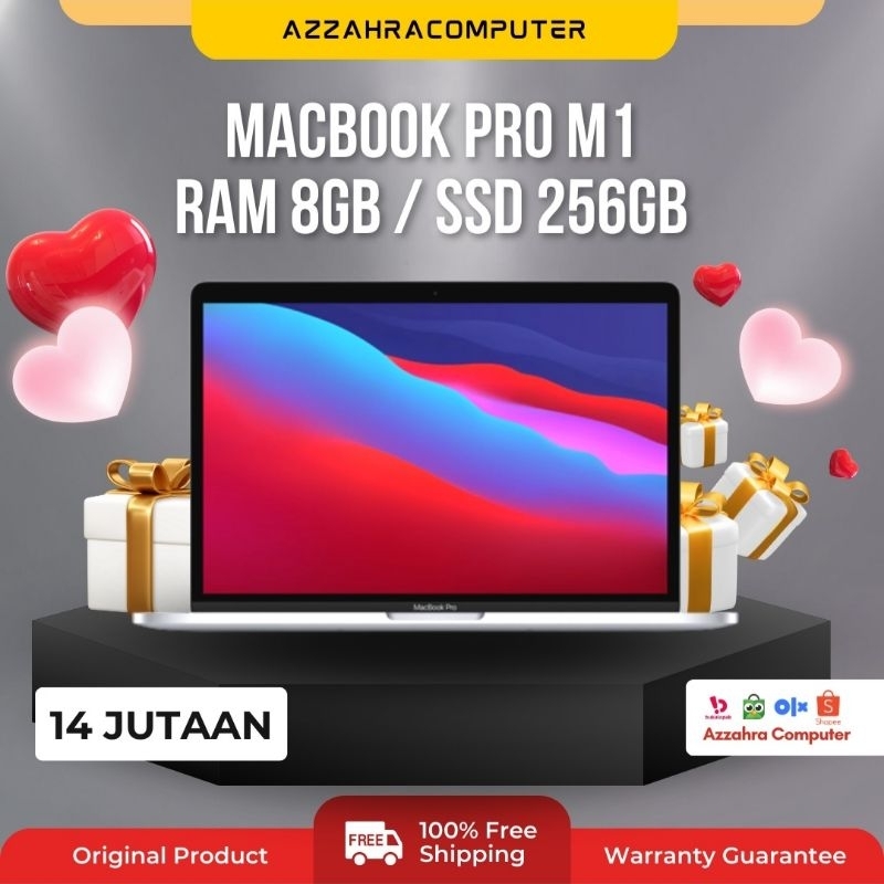 macbook pro m1 2020 8gb 256gb cc127 x ibox garansi sd mei 2023 fullset