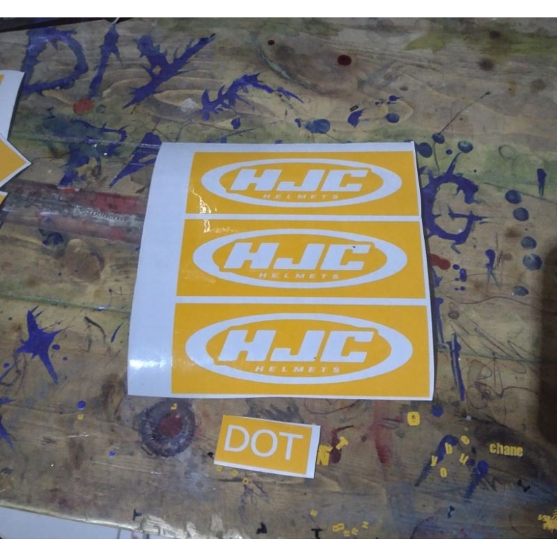 stiker airbrush logo helm hjc