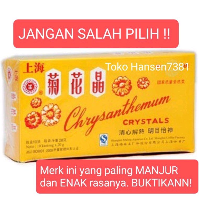 Teh Panas Dalam Chrysanthemum Crystal. Cie Hwa Cing Premium