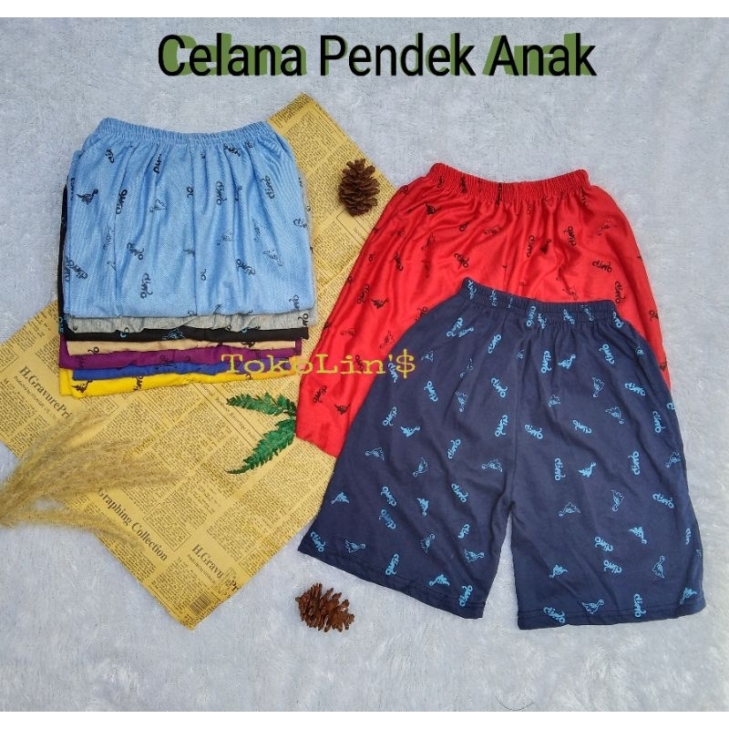 Pendek Anak Kolor Celana Pendek Anak Kolor Santai Katun Kaos - Nyaman Dipakai Sehari-hari 1-12 Tahun