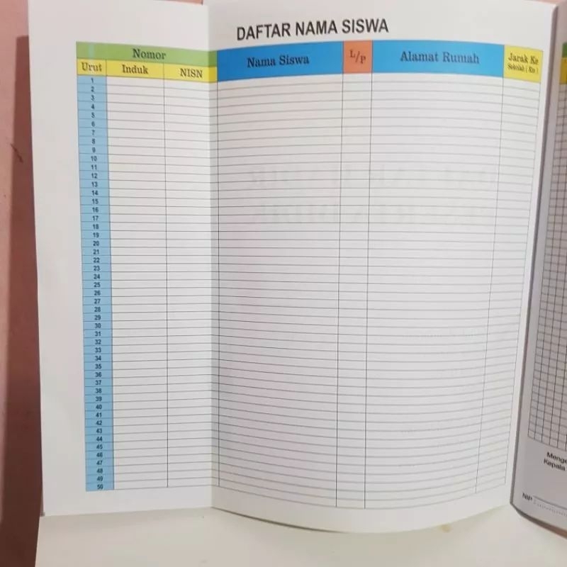 

Recomended BUKU DAFTAR HADIR PESERTA DIDIK SISWA SD SMP SMA/EDISI BERWARNA
