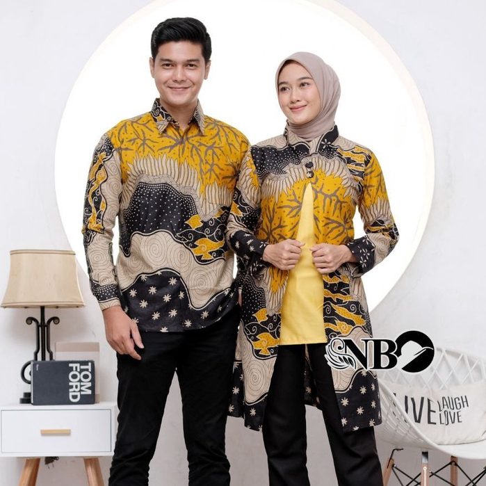 Batik Couple Modern Tunik Batik Wanita Atasan Batik Kerja Kantor Wanita