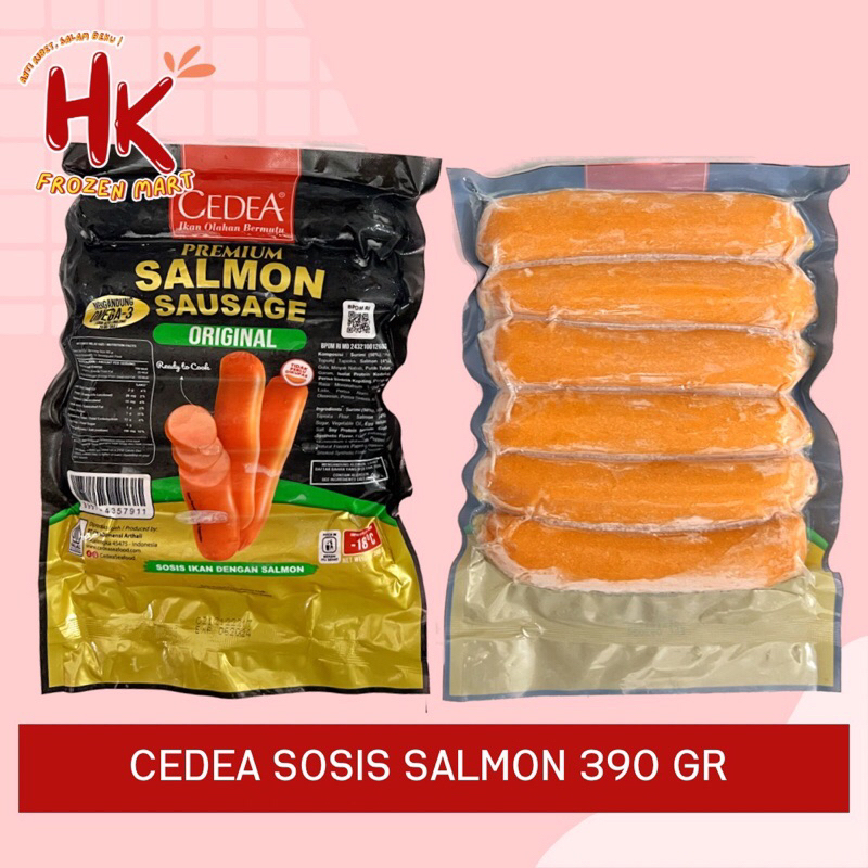 Jual Cedea Sosis Salmon 390gr Isi 6 Fish Sausage Ikan Olahan Omega 3 Frozen Food HK