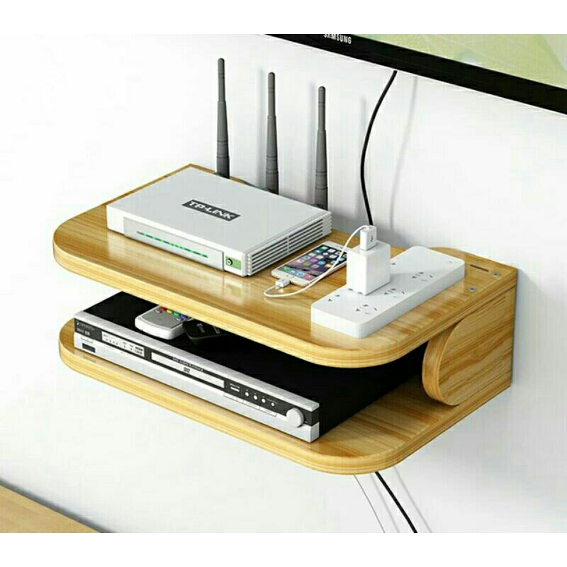 rak dinding/rak set top box/roter wiffi/rak tv/rak serbaguna/dekorasi/meja tv serbaguna/