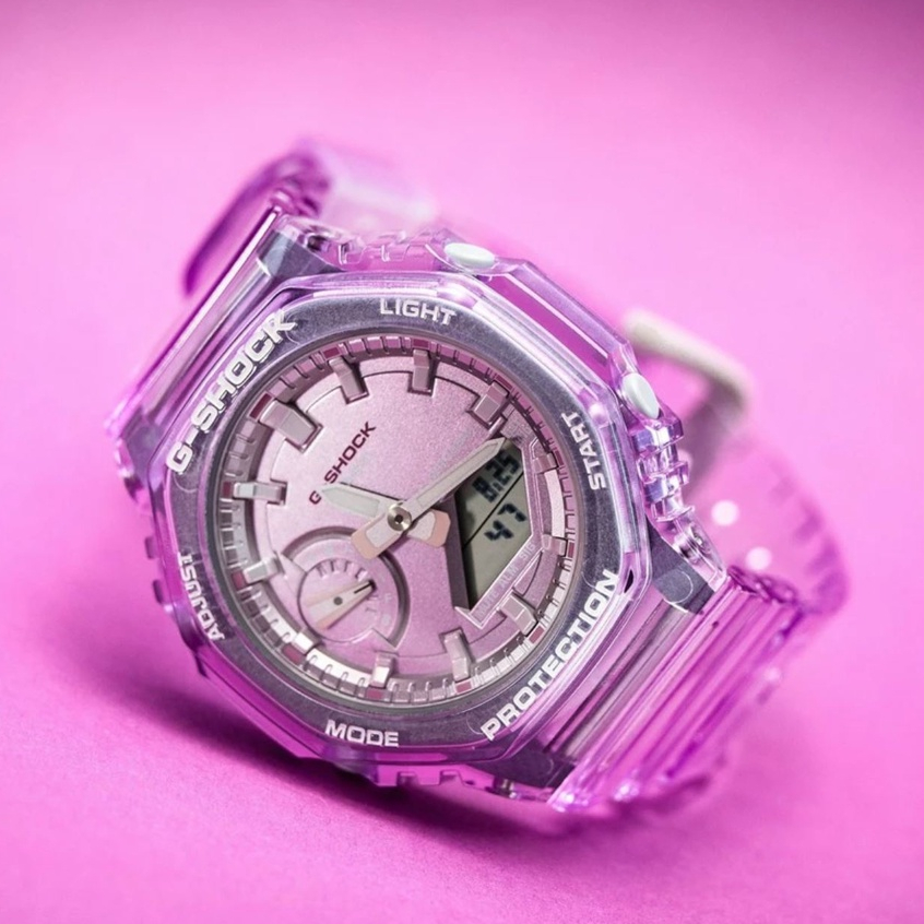 Jam Tangan Casio G-Shock GA-2100 GMA-S2100SK-4A GShock AP Cristal Jelly Baby Pink