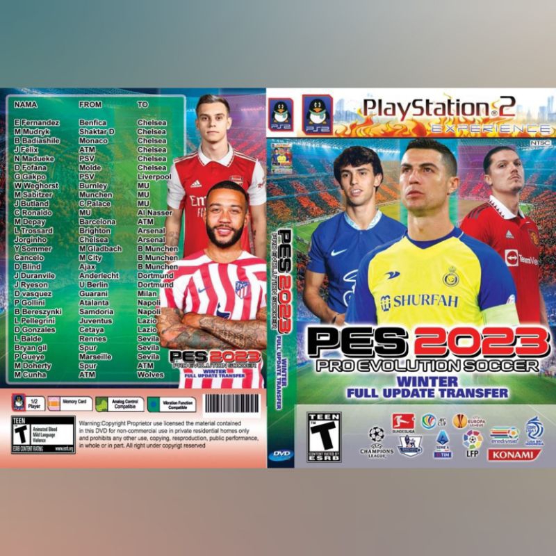 Kaset Ps2 PES 2024 Full Transfer Update 2024 winter season