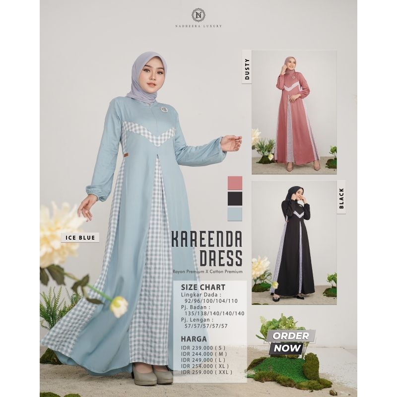 KAREENDA DRESS GAMIS BUSUI BY NADHEERA LUXURY