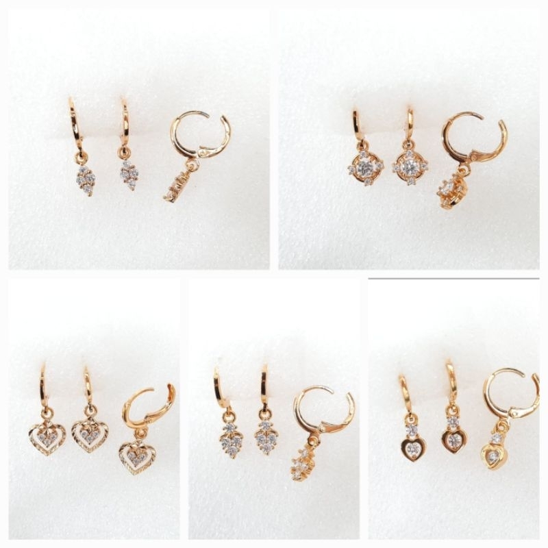 anting gantung wanita dewasa lapis emas xuping