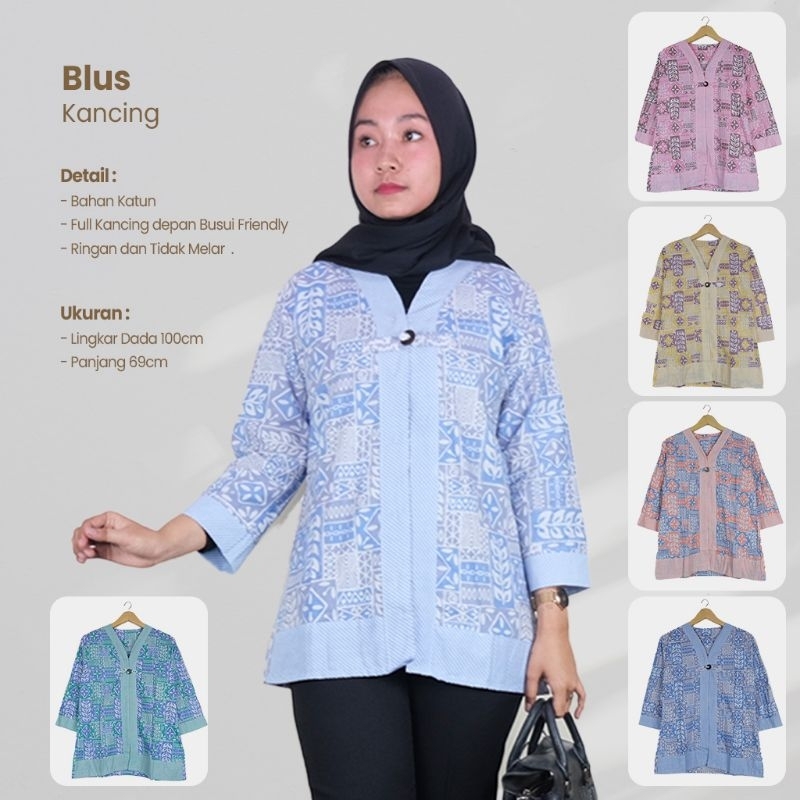 Blus / Kemeja Batik Soft Kancing - Naira Batik