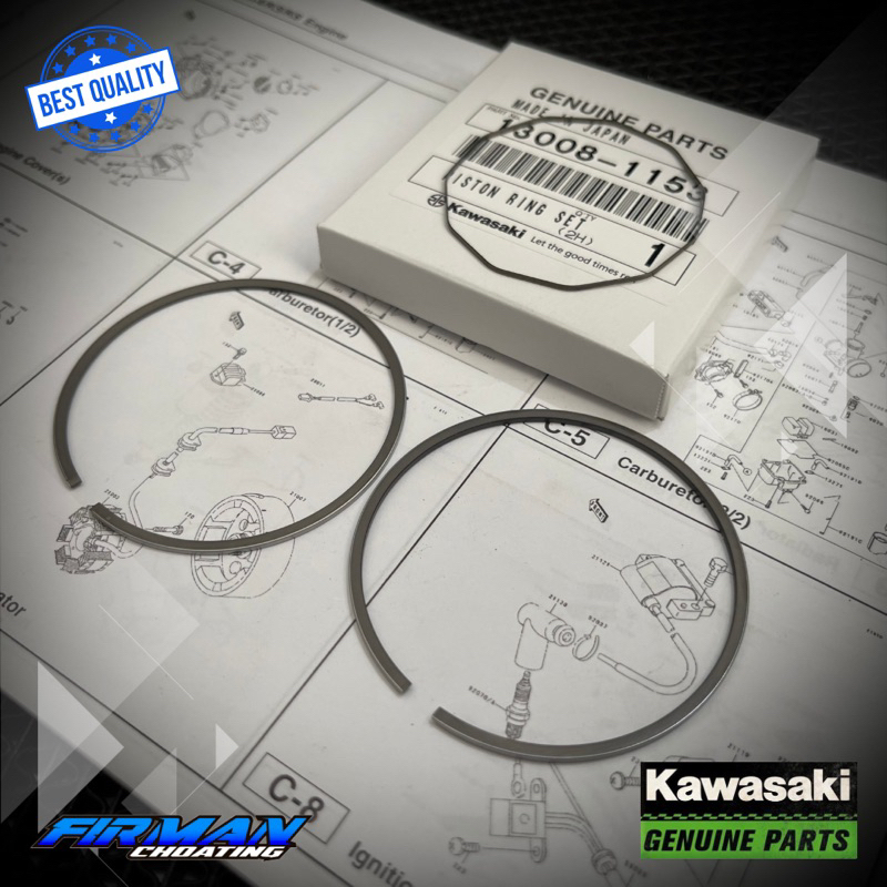 RING PISTON SET JAPAN NINJA R SS RR ORIGINAL KAWASAKI