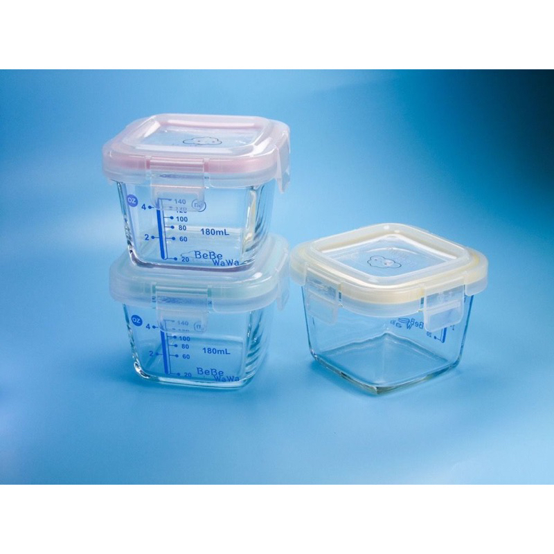 PROMO MITRA TERLARIS Glass Food Container BW002-1 / Glass Storage MPasi + penutup BPA FREE / Mangkok Kaca Tempat Makan Bayi