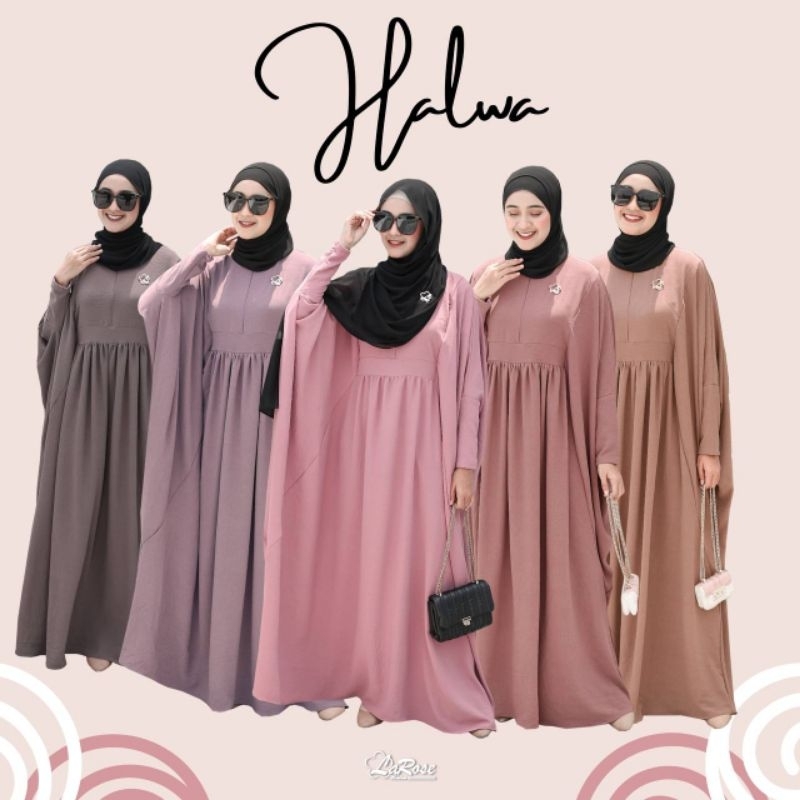 Moslem Ori Pakaian Muslim Wanita Gamis Busui Friendly Halwa Dress By Larose Moslem