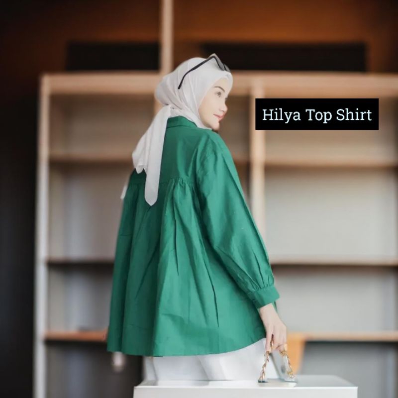 Hilya Top Linen - Kemeja Oversize Wanita - Oversized Shirt Linen