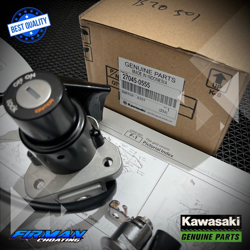 KUNCI KO.NTAK SET ASSY NINJA RR NEW ORIGINAL KAWASAKI