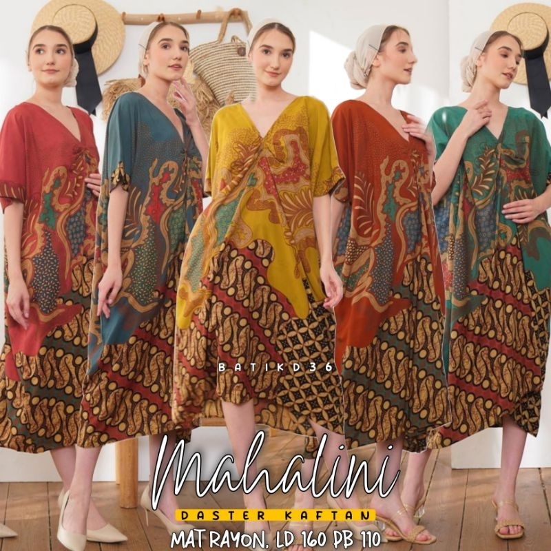 Daster jumbo murah kaftan batik wanita premium Daster rayon super halus baju tidur ibu cewek mama mu