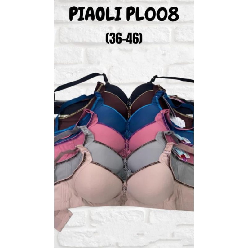 BH Piaoli PL 008 Cup B Kait 3 size 36-46/ Bra wanita Busa tampa kawat bahan lembut