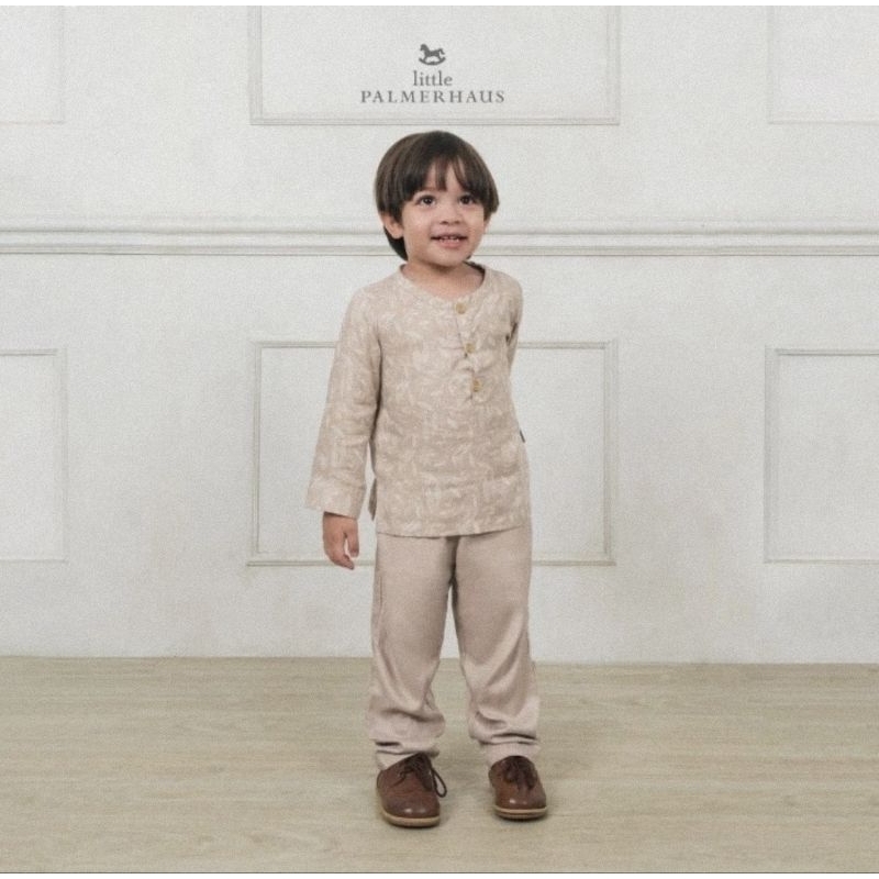 Little Palmerhaus Timeless Button Koko + Peci Set - Setelan Koko Anak