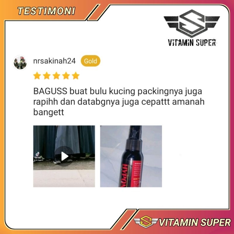 Super Vit Hair Serum Vitamin Bulu Spray Kucing, Anjing, Kelinci | Vitamin Bulu Rontok, Bulu Gembul dan Berkilau