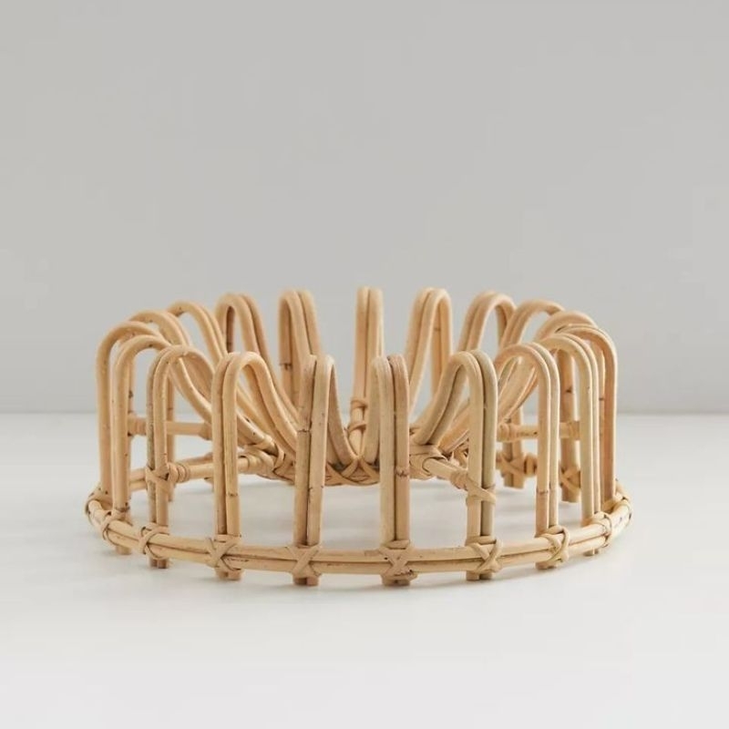 tray rotan aesthetic/tray rotan tempat buah/basket rotan serbaguna