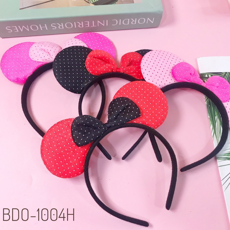 Bando Mickey Mouse Minnie bando aksesoris rambut pita Impor Premium