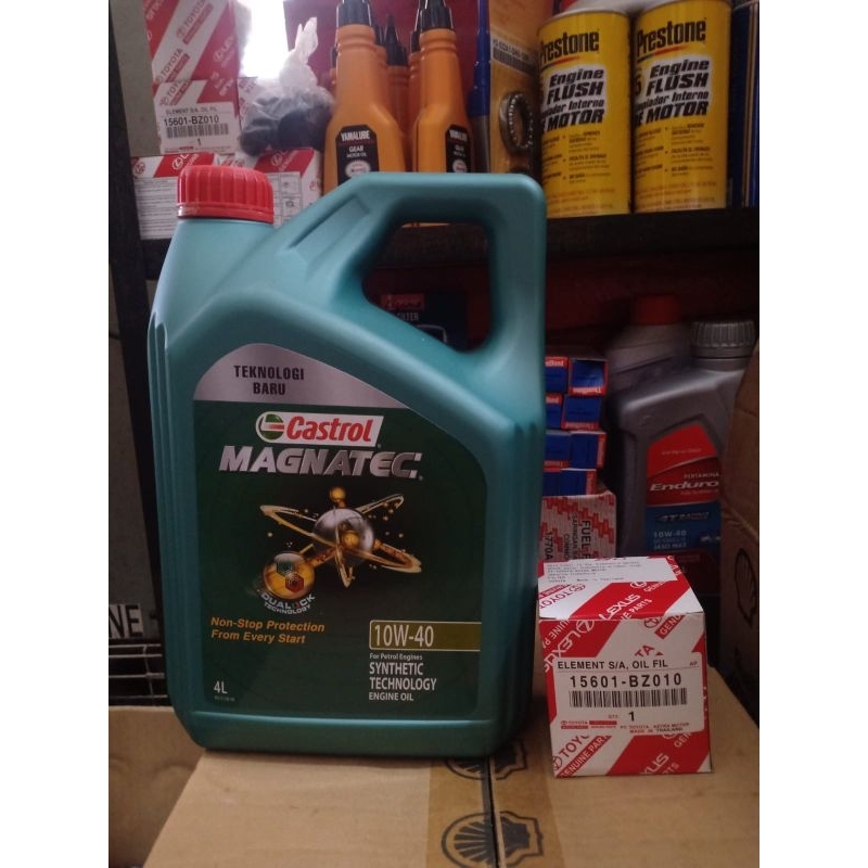 PAKET GANTI OLI MOBIL CASTROL MAGNATEC 10W 40 4L + FILTER OLI AVANZA XENIA RUSH TERIOS