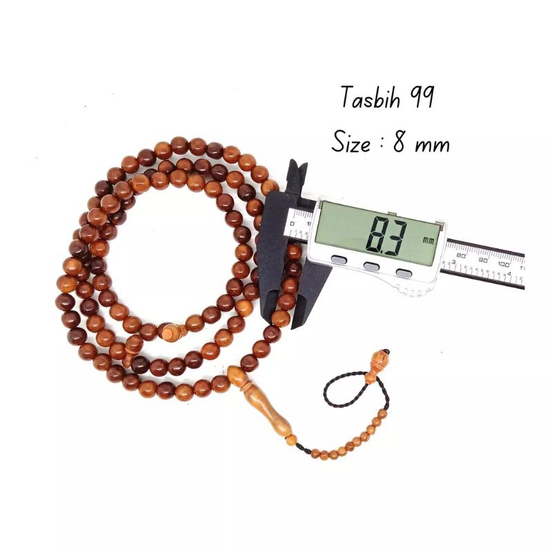 Tasbih Koka Kaokah Kaukah Bulat Polos 8mm