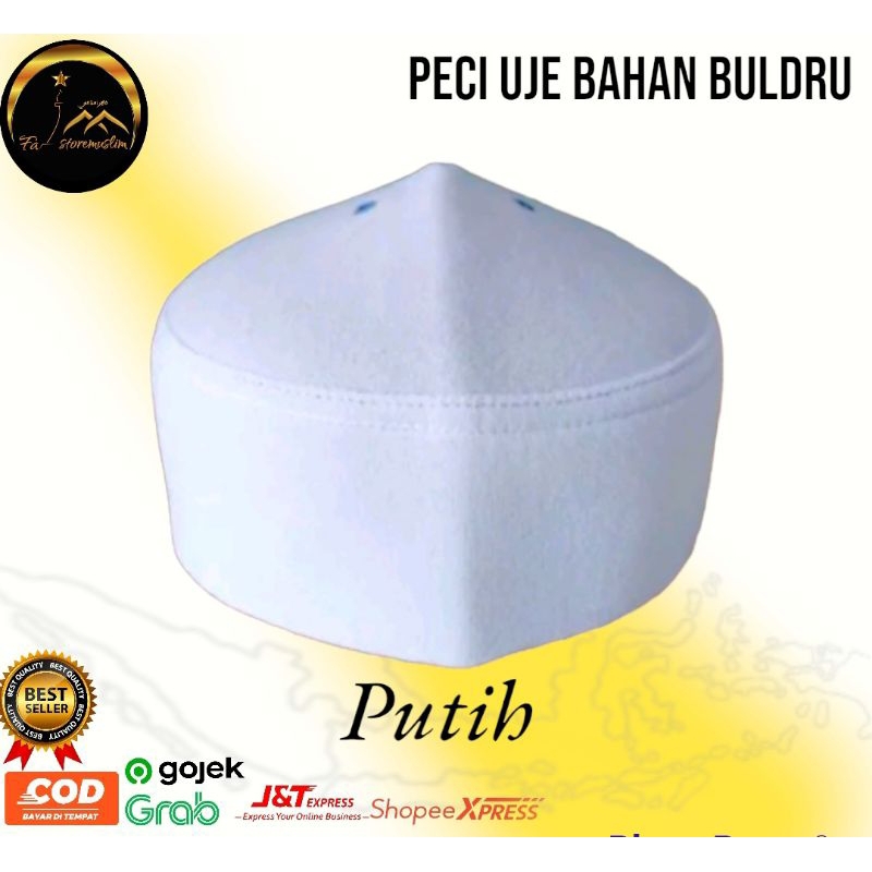 Peci uje / peci mesir / peci polos / peci putih peci polos hitam kopiah songkok peci malasya