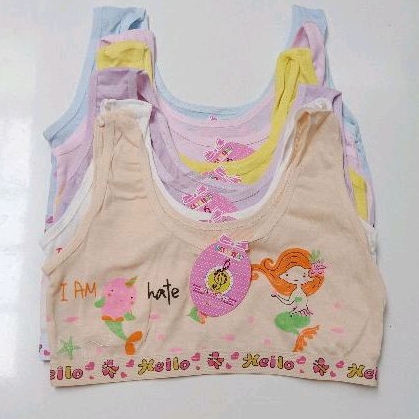 Miniset katun anak perempuan domisol miniset anak sd smp tanpa busa katun halus lembut bra anak