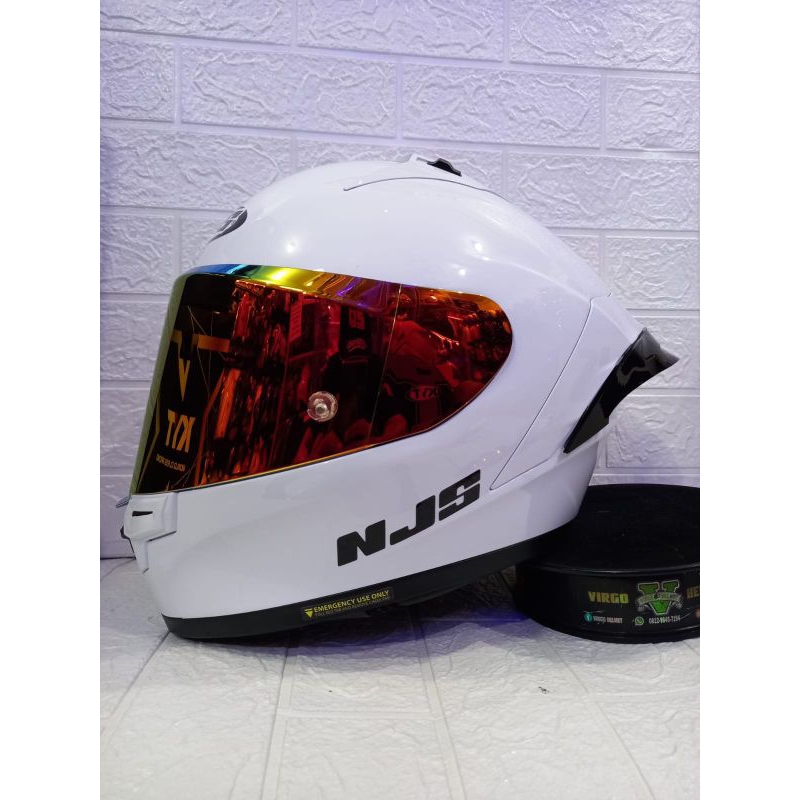 KACA NJS ZX-1R IRIDIUM RED FLAT VISOR
