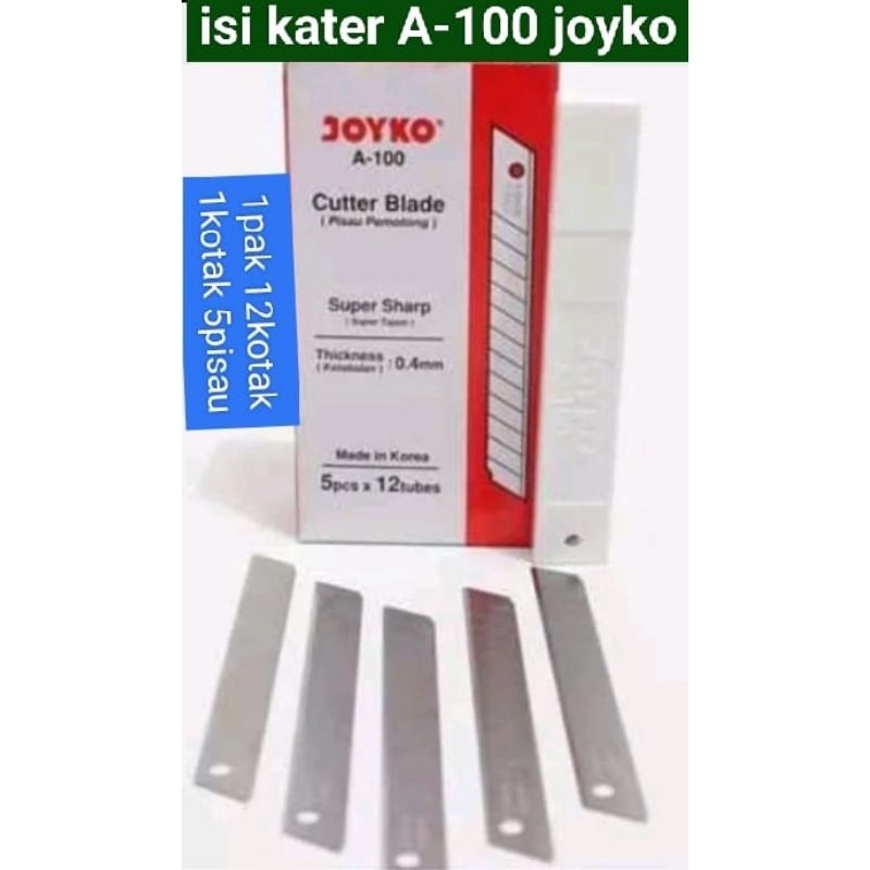 isi pisau kater A-100 joyko/Cutter Blade A-100 joyko