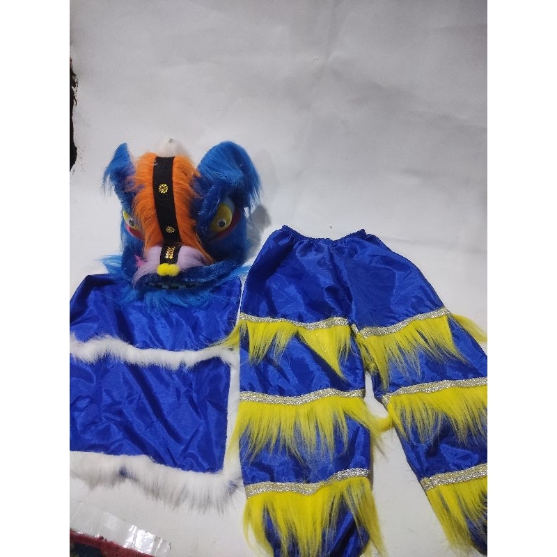 mainan anak topeng barongsai + celana barong biru