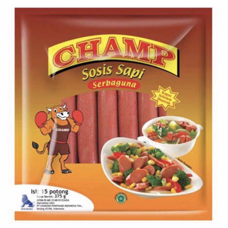 

CHAMP SOSIS SAPI 375 GR / SOSIS SAPI ISI 15 BATANG