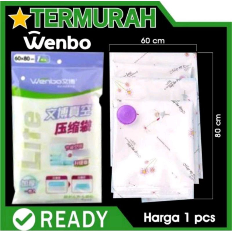 VACUUM BAG KANTONG VACUUM WENBO UKURAN 50X70 VACUM PAKAIAN BAJU PLASTIK VACUM