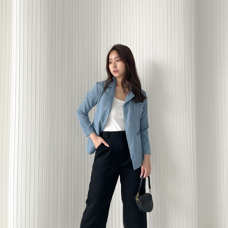 Koko Blazer with Pockets / Blazer  Saku Wanita / Casual Blazer