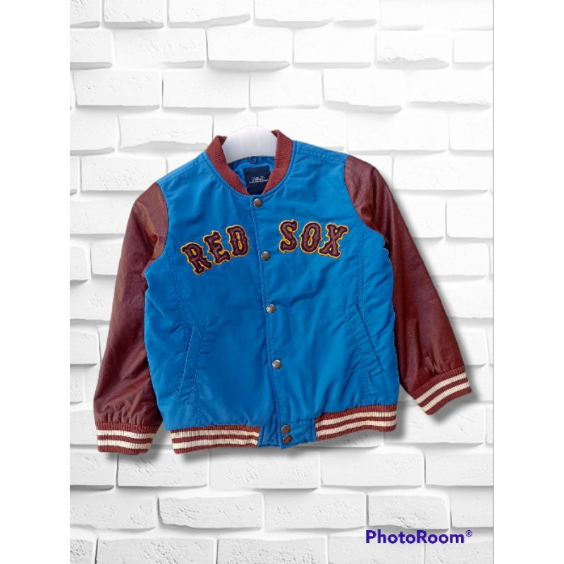 MLB RED SOX Varsity lengan Leather Anak