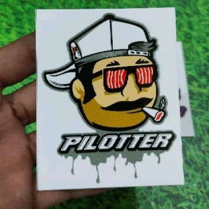 stiker piloter motor stiker print &amp; cut