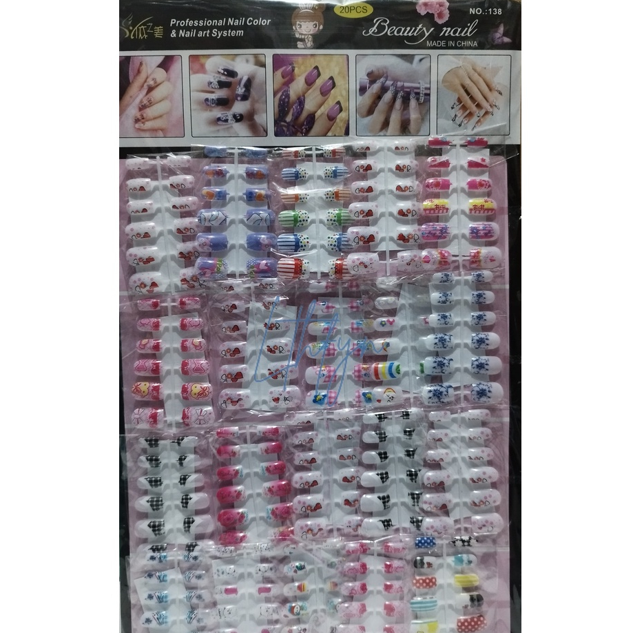 MAINAN KUKU-KUKUAN DENGAN DOUBLE TIP // HARGA PERLEMBAR // 1LEMBAR ISI 20PCS