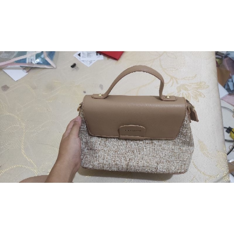 hana & classic lucia tweed sling bag